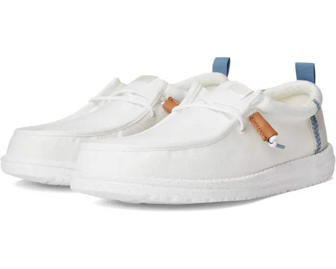 Кроссовки Hey Dude Wally Summer Linen с кожаными кисточками и круглым носком