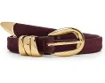 Ремень Madewell с тремя металлическими шлевками из кожи теленка
