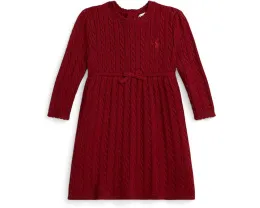 Комплект для младенцев Polo Ralph Lauren Kids: платье-свитер с косой и блумеры из хлопка