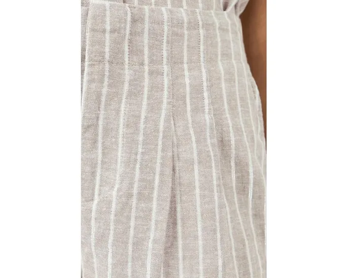 Укороченные брюки Petite Lenox с широкими штанинами в полоску NIC+ZOE