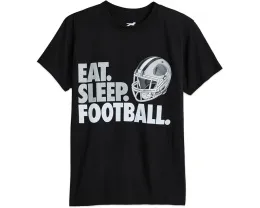 Футболка ChalkTalk SPORTS Kids Football CTS ProBlend™ с принтом Eat Sleep Football