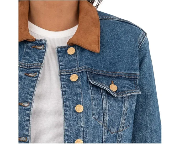 Короткий жакет KUT from the Kloth Kerry с контрастным воротником и сырым краем