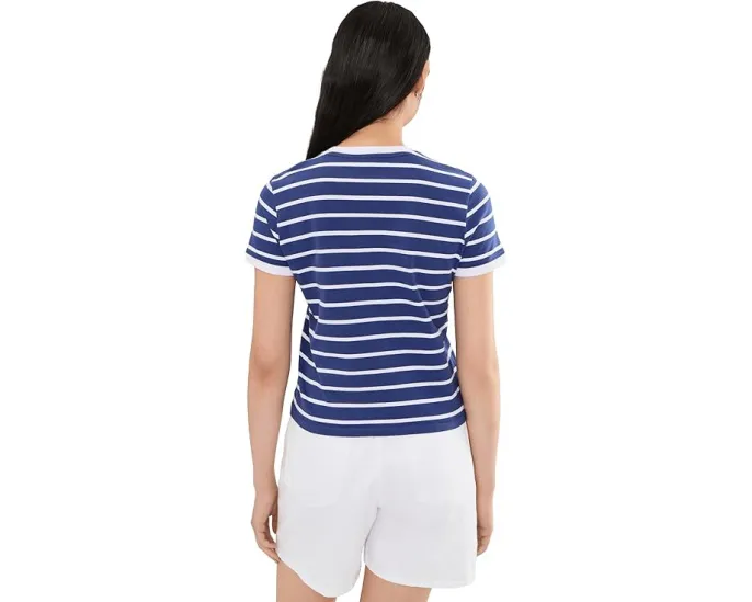Футболка Baby Tee от Madewell с круглым вырезом в полоску