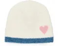 Детская шапочка Barefoot Dreams CozyChic Lite Colorblock Heart с узором сердце
