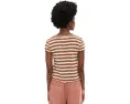 Футболка Free People Nora Tee с кружевными вставками и карманом в расслабленном стиле