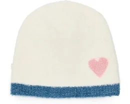 Детская шапочка Barefoot Dreams CozyChic Lite Colorblock Heart с узором сердце