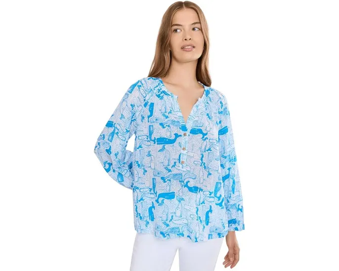 Топ Andria от Lilly Pulitzer с вырезом и пуговицами