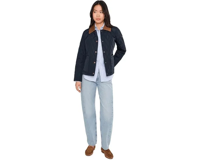 Куртка Lauren Ralph Lauren Single Breasted Quilt Twill Collar с водоотталкивающим покрытием