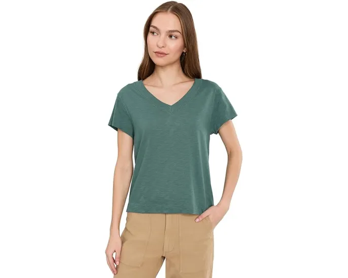 Футболка Lilla P с коротким рукавом и V-образным вырезом свободного кроя