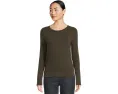 Eileen Fisher полупрозрачная футболка с длинным рукавом и круглым вырезом
