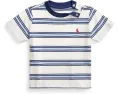 Полосатая футболка из хлопкового джерси для младенцев Polo Ralph Lauren Kids