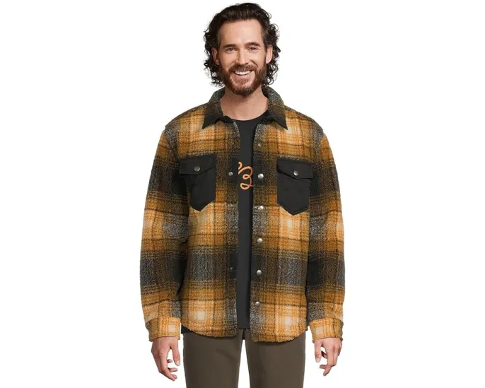 Смесовая флисовая куртка в клетку Signature Mixed Media от L.L.Bean