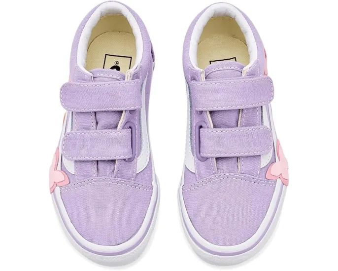 Детские кеды Vans Kids Old Skool V Butterfly на липучке с бабочкой