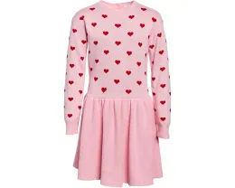Платье-свитер с сердечками Janie and Jack для девочки с длинным рукавом