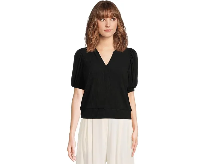 Топ Quinn с пышными рукавами и вырезом-уголком Michael Stars