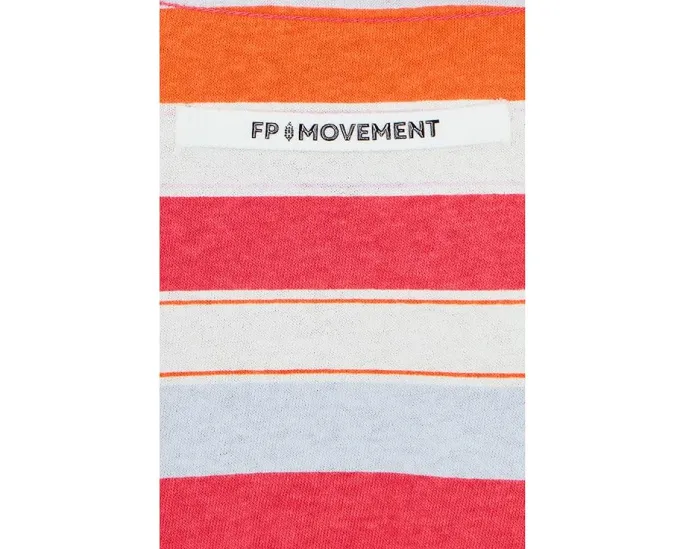 Футболка FP Movement Stripe Tackle Tee с полосками и контрастным воротником