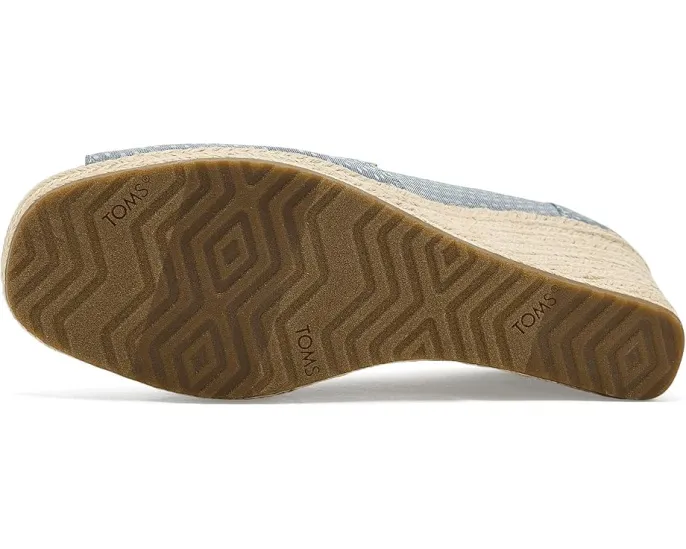Босоножки TOMS Essential Wedge с открытым носком и плетеной отделкой
