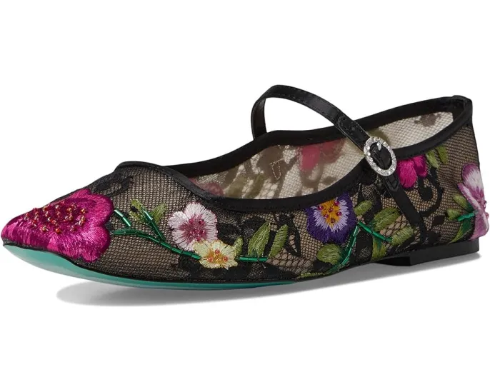 Балетки Blue by Betsey Johnson Nova с цветочной вышивкой и квадратным носком