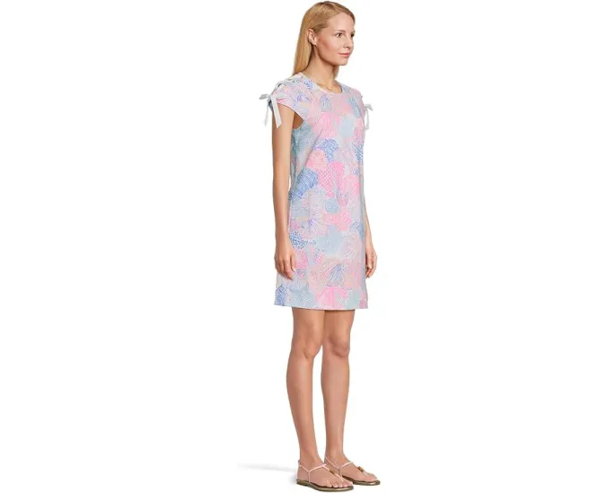 Платье Lilly Pulitzer Meret Shift приталенное с кружевными шнурками