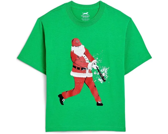 Футболка бейсбольная ChalkTalk SPORTS Home Run Santa