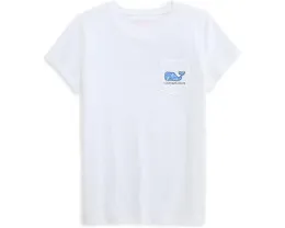 Футболка Vineyard Vines Kids с коротким рукавом, карманом и принтом кита