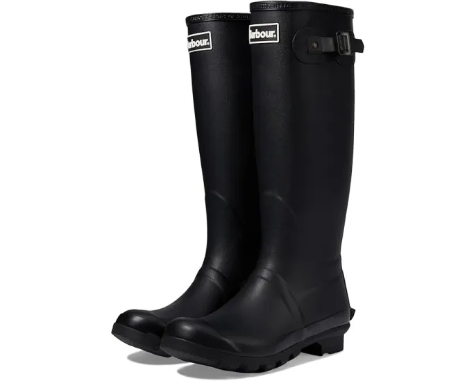 Резиновые сапоги Barbour Bede с подкладкой в клетку и регулируемой пряжкой