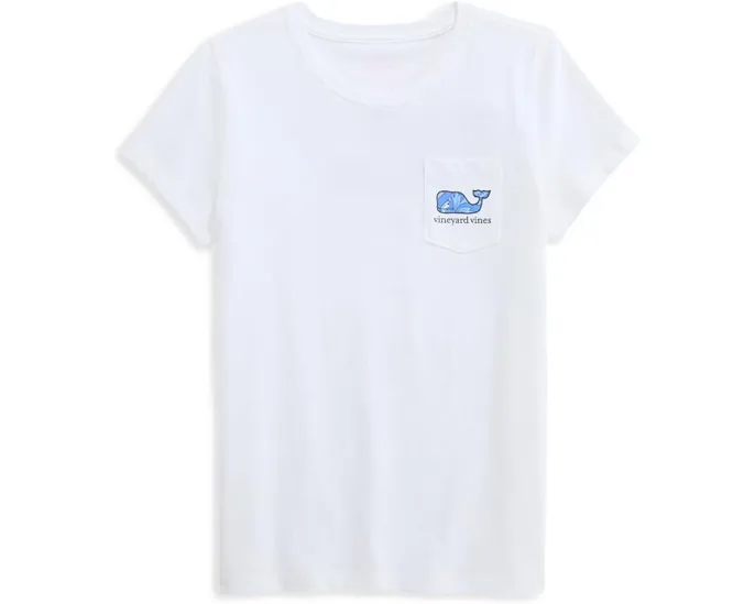 Футболка Vineyard Vines Kids с коротким рукавом, карманом и принтом кита