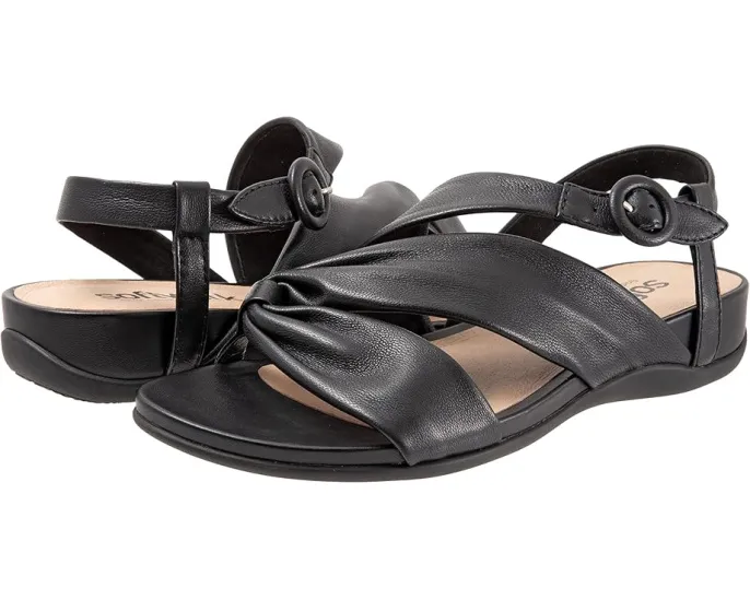 Балетки SoftWalk Tieli с боковой пряжкой и скрытой резинкой