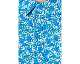 Поло Callaway с принтом гибискуса Brilliant Blue