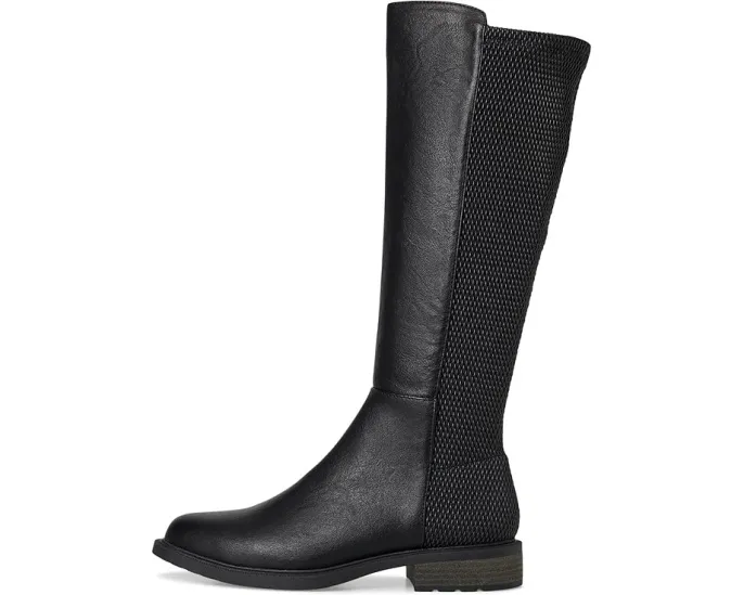 Ботинки Britney до колена с низким каблуком и стеганой спинкой