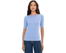 Футболка Lauren Ralph Lauren с лодочкой из стрейч-хлопка