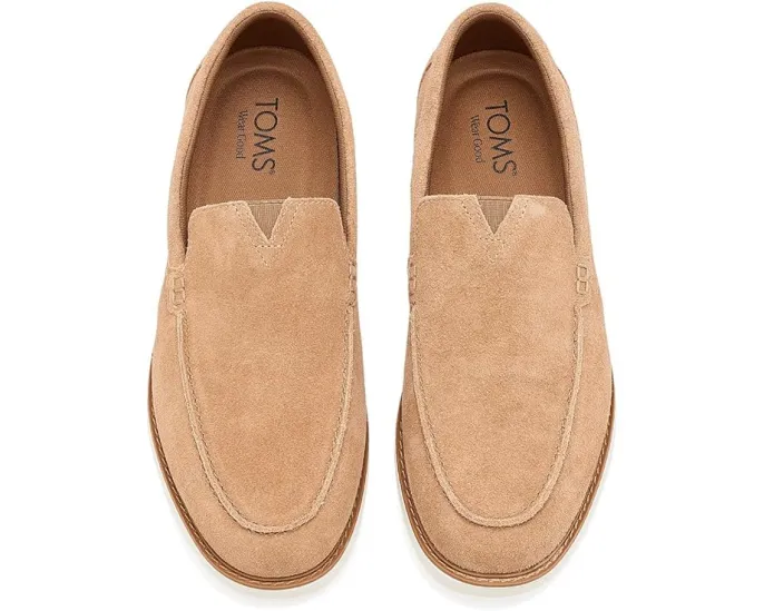 Замшевые лоферы TOMS Marcos на устойчивом каблуке