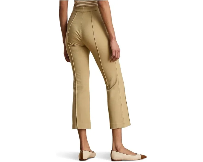 Брюки Lauren Ralph Lauren из габардина с расклешенными штанинами