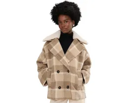 Короткое пальто-бушлат Levi's из смесовой шерсти с отстегивающимся воротником