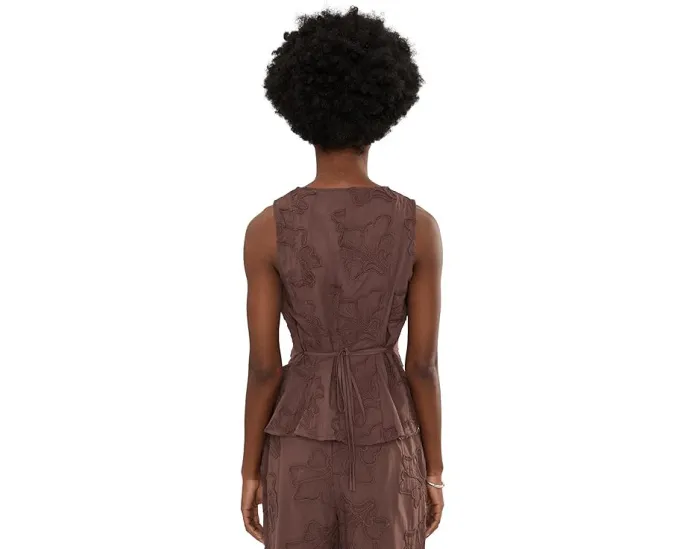 Топ майка на пуговицах V-neck Buttondown Tank от Vince Camuto
