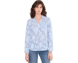 Топ Sky Striped Jacquard с вышивкой и манжетами на пуговицах NIC+ZOE