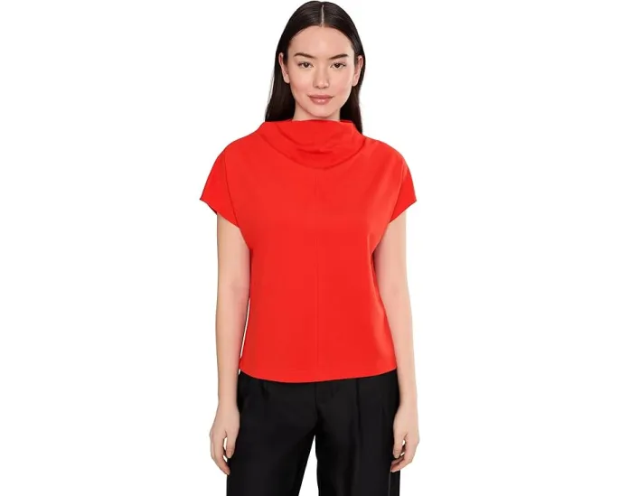 Топ Trina Turk Pavilion из мягкого понте с драпированным воротником