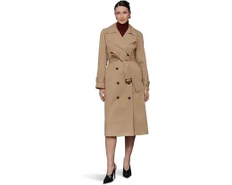 Оверсайз тренч с поясом и двубортной застежкой