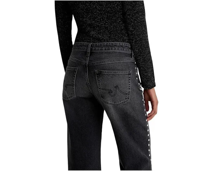 Джинсы AG Adria с низкой посадкой и широкими штанинами