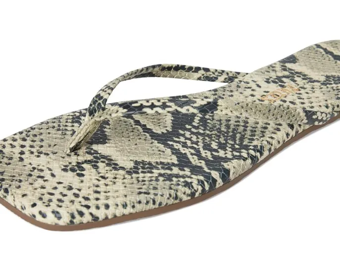Сандалии TKEES Square Toe Exotics с принтом под кожу змеи