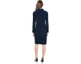Платье миди Combo Shawl Collar с разрезом от Adrianna Papell