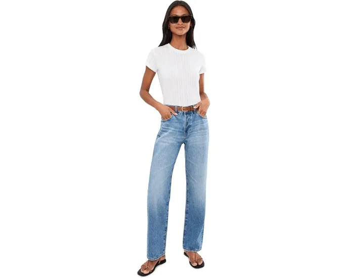 Джинсы Sydney Mid-Rise Stovepipe от AG Jeans в цвете Candid