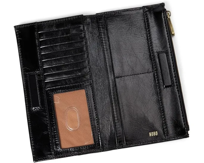 Большой кожаный кошелек HOBO Jill с десятью отделениями для карт