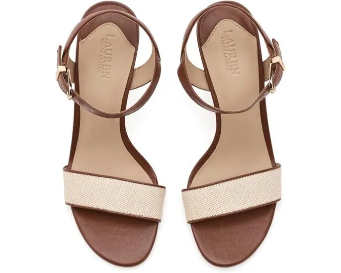 Сандалии Gwen из кожи Nappa и канваса Lauren Ralph Lauren