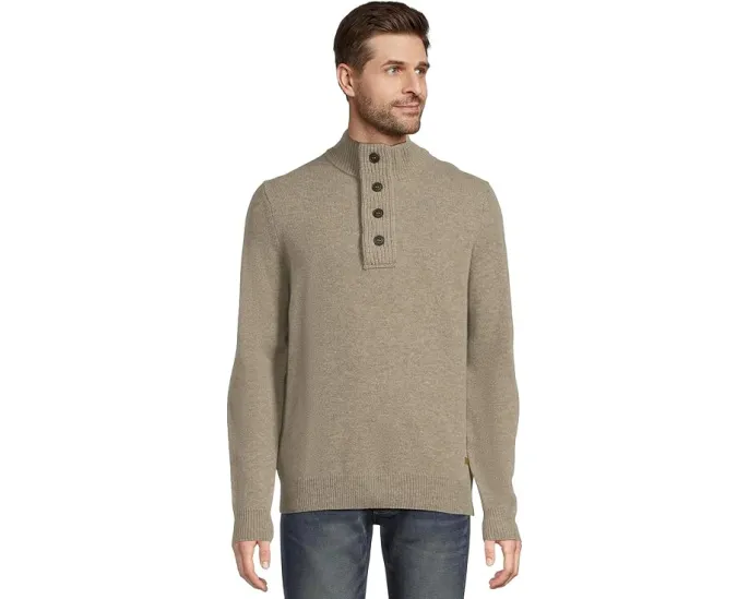 Свитер Barbour Essential Patch с молнией на половину и кожаными заплатками