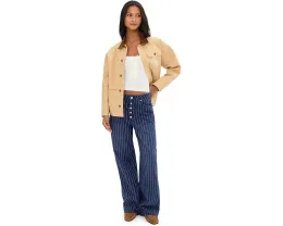 Джинсы Striped Nia BF с низкой посадкой и прямым кроем Free People