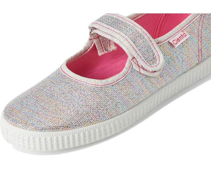 Детские туфли-слипоны Cienta Kids Shoes 56083 с металлическим блеском