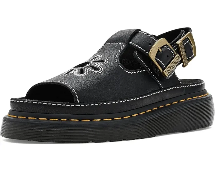Сандалии Dr. Martens Dunnet Flower с вырезом в виде цветка на платформе