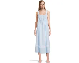 Ночная сорочка Eileen West из хлопка с кружевом и квадратным вырезом