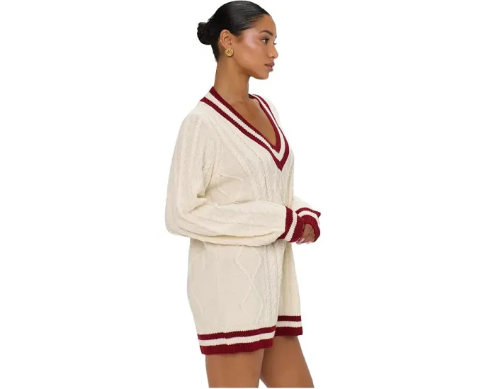 Show Me Your Mumu Tailgate Sweater Dress уютное платье свитер с V-образным вырезом